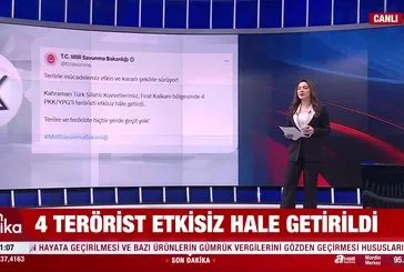 4 PKK'lı etkisiz hale getirildi!