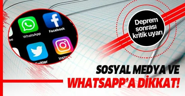 AFAD ve UMED’den depreme ilişkin kritik sosyal medya ve WhatsApp uyarısı!