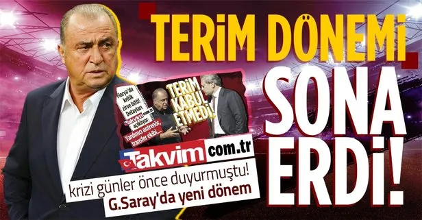 Galatasaray’da kritik zirvede flaş sonuç! Fatih Terim’le yollar ayrıldı: İşte adım adım yaşananlar