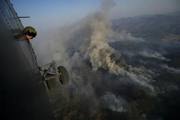 Son dakika: Marmaris'te orman yangını: Alevlerle mücadelede sürüyor! Bakan Kirişci son durumu açıkladı-6