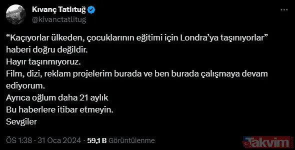 Kıvanç Tatlıtuğ ilk kez açıkladı! Eşi Başak Dizer'le boşanma haberleri sonrası Londra'ya taşınacağı iddia edilmişti - 10