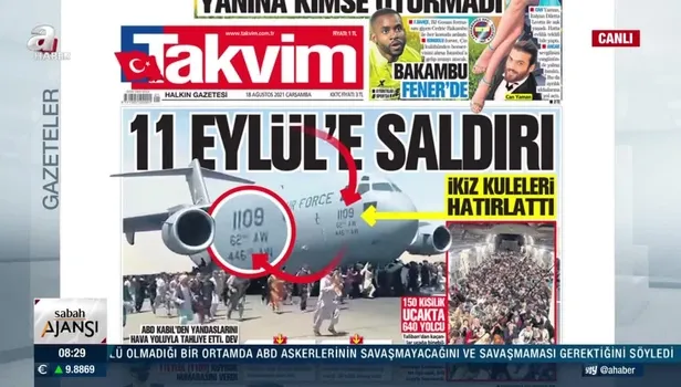 '11 Eylül' mesajı! ABD Kabil'den yandaşlarını tahliye etmek için kullandığı kargo uçağıyla '11 Eylül' mesajı verdi