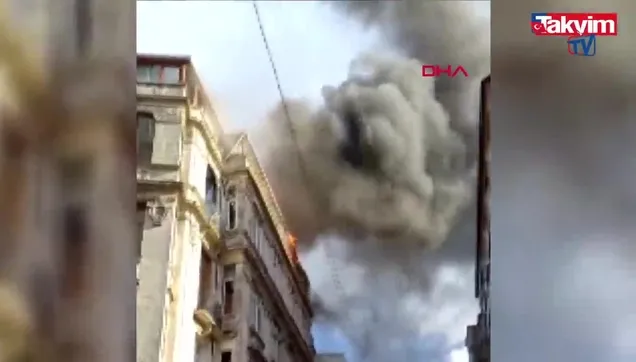 Beyoğlu'nda korkutan yangın!