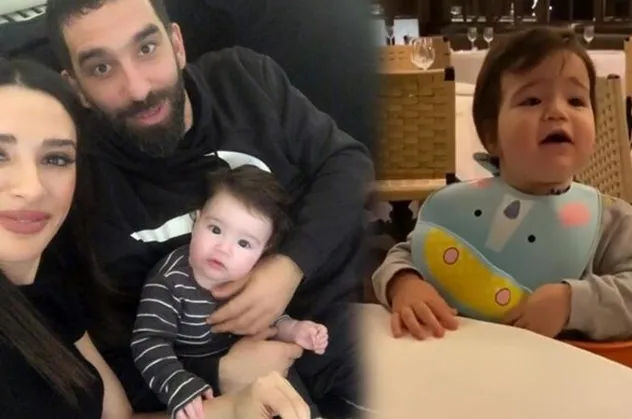 Arda Turan'ın oğlu Hamza Arda'nın pizza yediği anlar görenleri gülümsetti