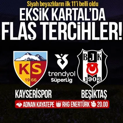 Beşiktaş'ın ilk 11'i belli oldu