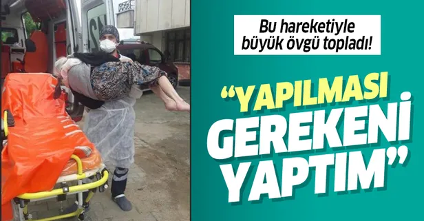 Yakınları yardım etmekten çekinmişti! Yaşlı kadının yardımına koşan sağlık personeli konuştu...