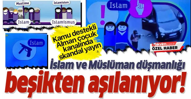Alman kamu kanalı ZDF bağlantılı Kika TV'de skandal yayın! Çocuklara İslam ve Müslümanlık düşmanlığı böyle aşılanıyor