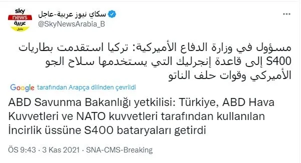 milli-savunma-bakanligi-sky-news-arabianin-s-400-bataryalarinin-incirlike-sevk-edildigi-iddialarina-yalanlama-1635969687023.jpg Milli Savunma Bakanlığı Sky News Arabia'nın "S-400 bataryalarının İncirlik'e sevk edildiği" iddialarına yalanlama!-4