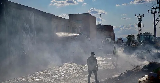 Eskişehir’de palet fabrikasında başlayıp depoya sıçrayan yangın kontrol altına alındı