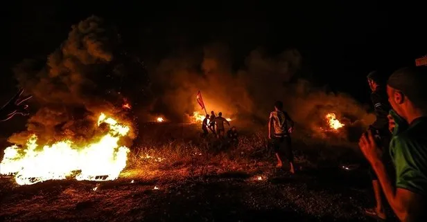 İsrail güçleri, Gazze sınırındaki Filistinlilere orantısız kuvvetle saldırıyor