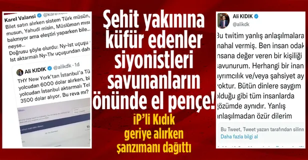 Şehit yakınına küfür edenler siyonistleri savunanların önünde el pençe! İP'li Ali Kıdık geri vites yaparken şanzımanı dağıttı
