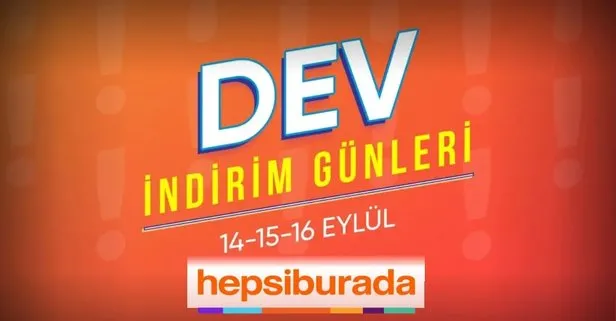 Hepsiburada dev indirim günleri 14 15 16 Eylül - Yüzde 90’a varan indirim Hepsiburada kampanyaları