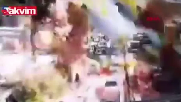 Son dakika: Afrin'de patlama anı böyle görüntülendi