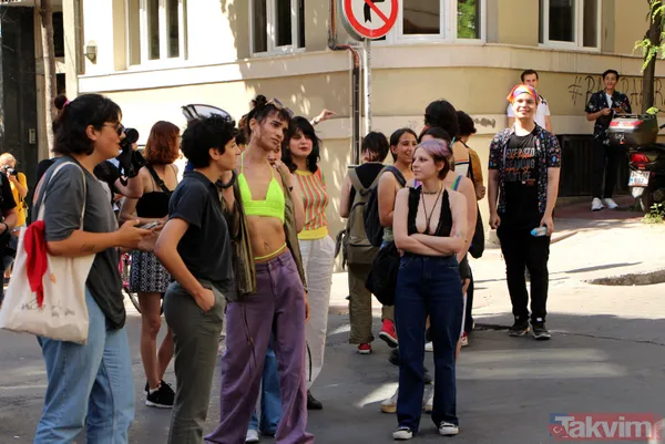 LGBT sapkınları yasak dinlemedi! "Onur Yürüyüşü" adı altında yine azıttılar! Polis paçavrayı çöpe attı - 21