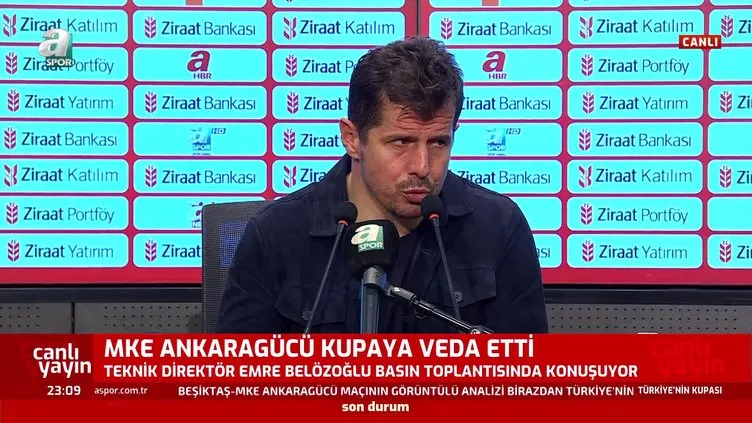 MKE Ankaragücü teknik direktörü Emre Belözoğlu: Hayat gibi futbolunda bazen adaleti yok