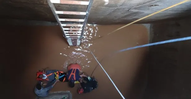 Az kalsın canından oluyordu! Mardin’de bir işçi metrelerce yükseklikten su kuyusuna düştü: Halatla...