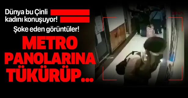 İspanya'da dünyayı ayağa kaldıran görüntü! Çinli kadın panolara tükürdü!