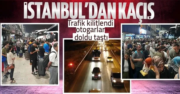 Kurban bayramı öncesi trafik kilitlendi, otogarda adım atacak yer kalmadı! İstanbul trafiğinde son durum...