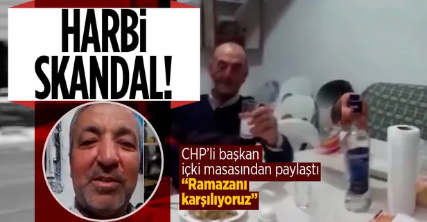 CHP Enez İlçe Başkanı Vedat Avcu'dan skandal! İçki masasından paylaştı: Ramazan karşılaması yapıyoruz