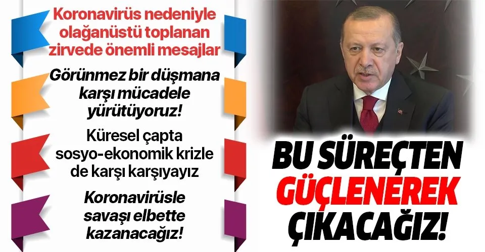 Son dakika: Başkan Erdoğan'dan koronavirüs nedeniyle toplanan Türk Konseyi Zirvesinde önemli açıklamalar
