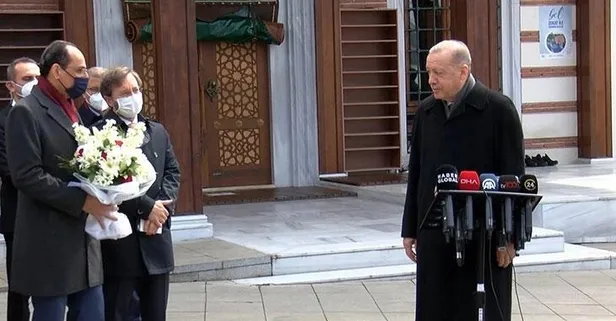 Medya mensuplarından Başkan Erdoğan'a teşekkür çiçeği