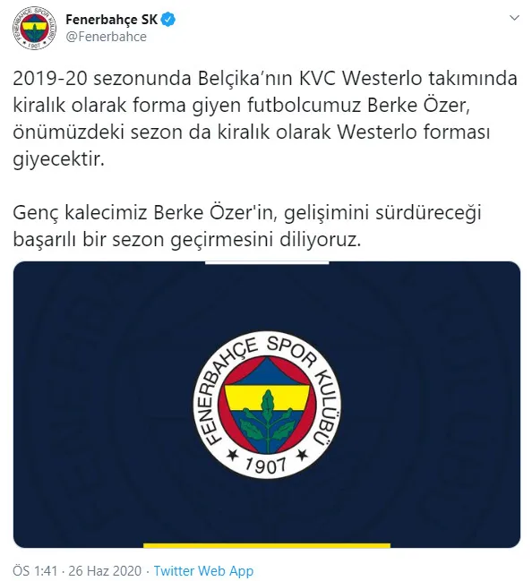 Kiralık olarak Westerlo forması giyen Fenerbahçeli Berke Özer sözleşmesini 1 sene daha uzattı-3