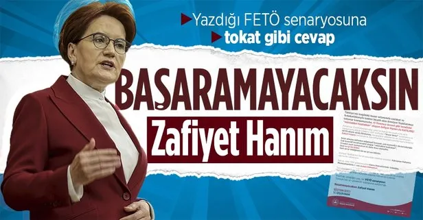 ’Başaramayacaksın Zafiyet Hanım’