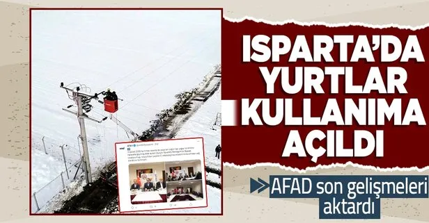 Son dakika: AFAD’dan Isparta’daki elektrik kesintisine ilişkin açıklama: 1.700 kişi kapasiteli yurtlar kullanıma açılmıştır
