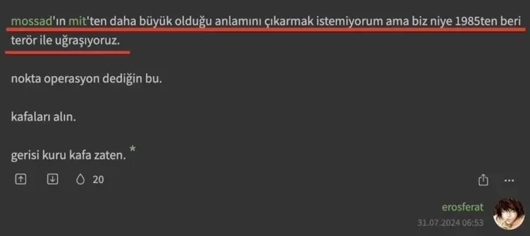 Lağım çukuru Ekşi Sözlük yine iş başında! Hamas Lideri Haniye suikastı üzerinden Türkiye'yi hedef aldılar: Bugün İran’a bomba atan yarın Külliye’ye atar-10