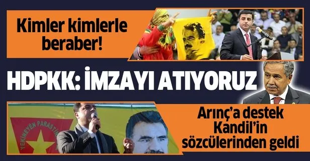 Bülent Arınç’ın skandal Selahattin Demirtaş açıklamalarına destek HDPKK’dan geldi: Altına imzamızı atıyorum