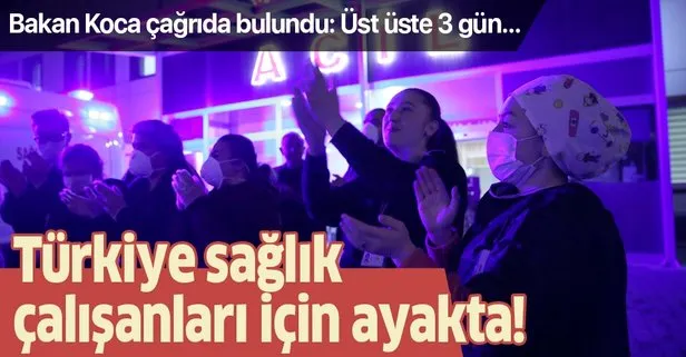 Türkiye sağlık çalışanları için ayakta