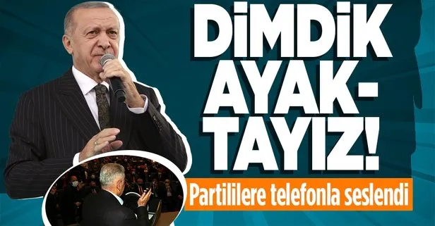 Başkan Erdoğan, Yıldırım’ın Gümüşhane ziyaretinde partililere telefondan hitap etti