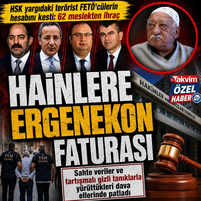 HSKdan FETÖcü Ergenekon kumpasçılarına tarihi ceza! 62 hakim ve savcıya 230 kez ihraç