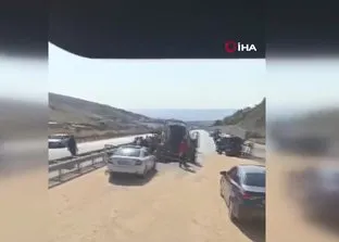 Buğday yüklü traktör devrildi: 1 yaralı