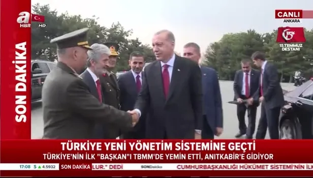 Cumhurbaşkanı Erdoğan Anıtkabir'e geldi