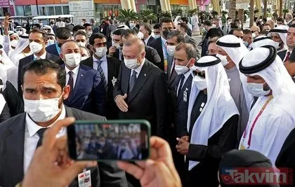 Başkan Recep Tayyip Erdoğan Dubai’de: Türk bayrakları ve mehteran takımlı coşkulu karşılama