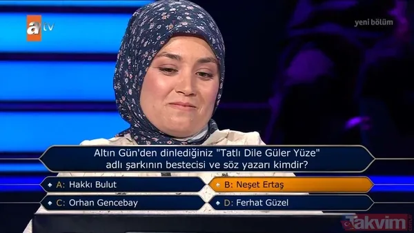 Kim Milyoner Olmak İster'de 300 bin TL'lik Yeşilçam sorusu! "Hangisi Kemal Sunal ve Şener Şen'in birlikte rol aldıkları ilk filmdir?" - 11