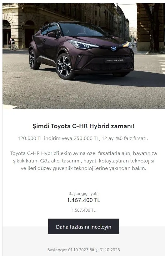 Toyota sıfır otomobil fiyatları! Ekim ayı Toyota kampanyalı fiyat listesi! Carina, Hilux, Corolla, Yaris, Camry...-9