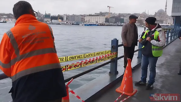 Haliç'te panik: Köprüden düşen adamı polis kurtardı - 8