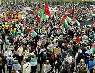 2024 Eurovision Şarkı Yarışması’nın finalinin başlamasına saatler kala on binlerce kişi soykırımcı İsrail’i protesto etti
