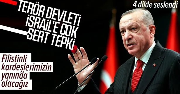 Başkan Recep Tayyip Erdoğan’dan İsrail’e sert tepki: Filistinli kardeşlerimizin yanında olmaya devam edeceğiz