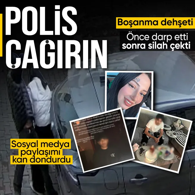 Boşanma aşamasındaki eşi sokak ortasında önce darp etti sonra silah çekti: Polis çağırın
