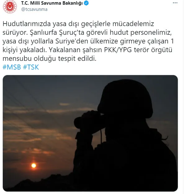son-dakika-turkiyeye-kacak-girmeye-calisan-pkkli-yakalandi-1619595393127.jpg SON DAKİKA: Türkiye'ye kaçak girmeye çalışan PKK'lı Şanlıurfa Suruç'ta yakalandı-1