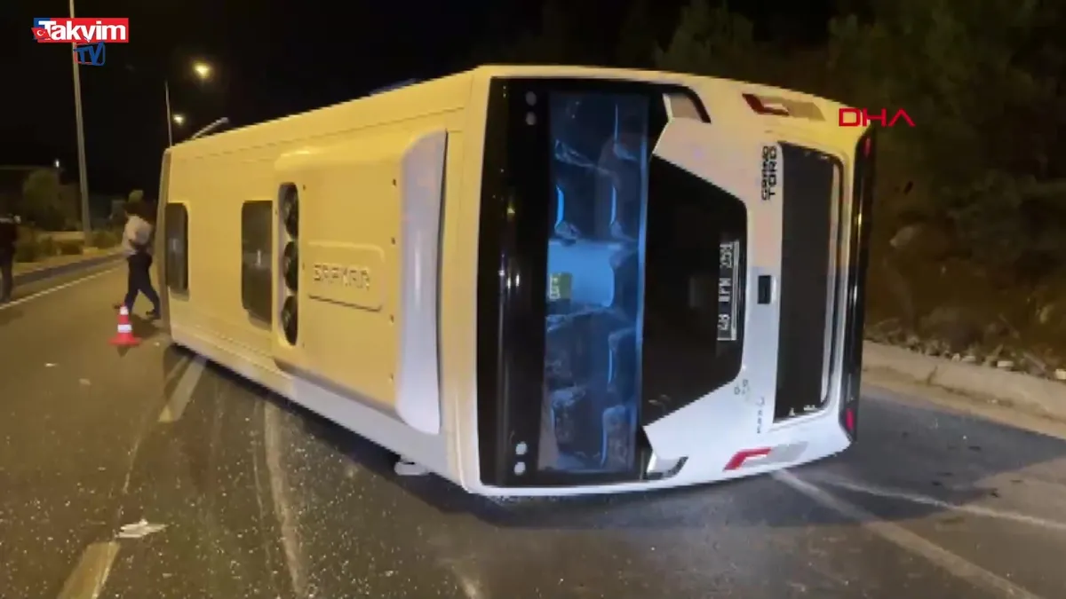 Muğla’da yolcu otobüsü devrildi: 5 yaralı