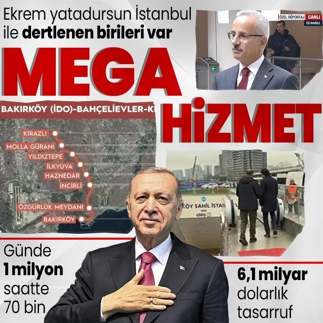 Başkan Erdoğan Bakırköy Sahil-Bağcılar Kirazlı Metro Hattını açıyor! Günde 1 milyon yolcu taşıyacak İstanbula nefes aldıracak