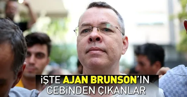 İşte ajan Andrew Brunson'un cebinden çıkanlar