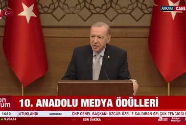 Erdoğan Anadolu Medya Ödülleri'nde konuştu!