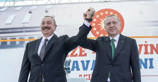 Başkan Erdoğan 15 Temmuz Demokrasi ve Milli Birlik Günü dolayısıyla Azerbaycan Cumhurbaşkanı Aliyev'le görüştü