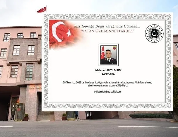 Şırnak’tan acı haber! Kayalıklardan düşen Uzman Çavuş Mehmet Ali Yıldırım şehit oldu