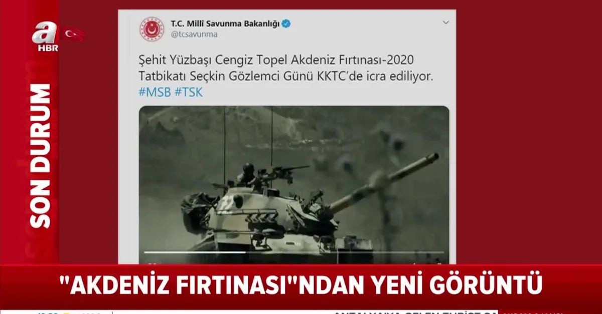 Milli Savunma Bakanlığı 'Akdeniz Fırtınası'na ilişkin yeni görüntüleri paylaştı!